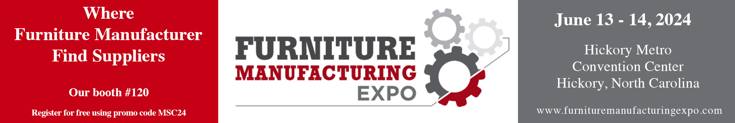 2024 Furniture Manufacturing Expo June 13-14 at Hickory Convention Center